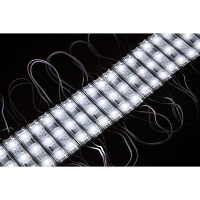 MAKSILED Светодиодный модуль 1.44Вт, 12В, IP67, SMD2835 3LED, 137лм, холодный белый, 30 шт./упаковка ML-M3HL-L-2835-W