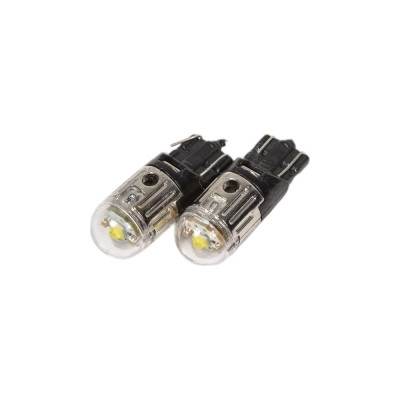 MEGAPOWER Автолампа T10W W2,1x9,5d 1 SMD CREE WHITE M-10120W-2бл