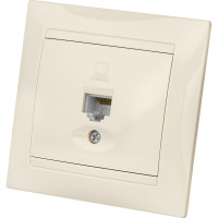Компьютерная розетка, слоновая кость RJ45 TDM ELECTRIC Лама SQ1815-0116