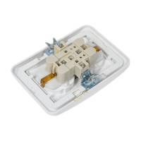 Двойная розетка c защитными шторками, белая 2П+З 16А TDM ELECTRIC Валдай SQ1804-0026