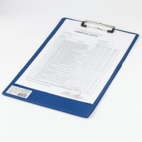 Доска-планшет BRAUBERG Comfort с прижимом А4, 230х350 мм, картон/ПВХ, синяя 222659
