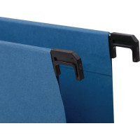 Подвесные папки BRAUBERG А4/Foolscap 406x245 мм, до 80 листов, комплект 10 шт., синие, картон Италия 231793