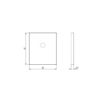 Декоративная накладка ARMADILLO на шток BK Protector/USS SN, матовый никель 42995