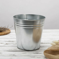 Вазон без ручек СИМАЛЕНД 5 л, 20.5 см, оцинкованный 2499757