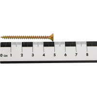 Универсальные шурупы ВИРТУОЗ 4,5х50 мм, потайная головка, желтый цинк 25 шт 27184