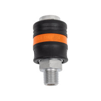 Быстросъем, Мама - Внешняя резьба 1/4" (13мм) NORM GS-M-2713-1