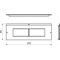 Глухая приборная рамка KOPOS напольного лючка KOPOBOX 80 PP 80/0_LB