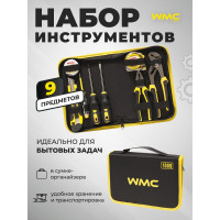 Набор инструментов WMC TOOLS 9 предметов, в сумке WMC-1009 набор(48162)