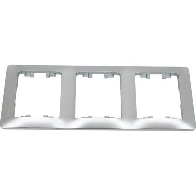 3-местная рамка Systeme Electric Glossa вертикальная алюминий GSL000307