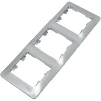 3-местная рамка Systeme Electric Glossa вертикальная алюминий GSL000307