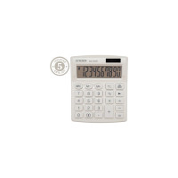 Настольный калькулятор Citizen 10 разрядов, двойное питание, белый SDC-810NR-WH