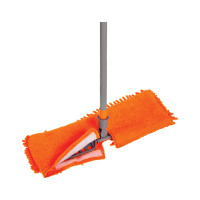 Двусторонняя швабра OfficeClean Professional телескопическая ручка 70-120 см, насадка МОП микрофибра 40 см 303058