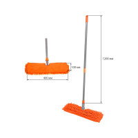 Двусторонняя швабра OfficeClean Professional телескопическая ручка 70-120 см, насадка МОП микрофибра 40 см 303058