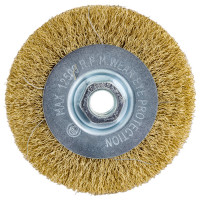 Щетка-крацовка плоская (100 мм; M14; латунированная витая проволока) Pobedit 2125410