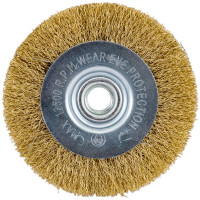 Щетка-крацовка плоская (100 мм; M14; латунированная витая проволока) Pobedit 2125410
