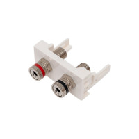 Розетка LANMASTER Mosaic 22.5x45, с адаптером BC-043, белая, LAN-WA-LP-SPK-WH