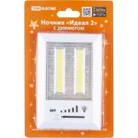 Ночник TDM ELECTRIC "Идеал 2", 3 Вт, 4хААА, диммер, магнит, SQ0357-0126