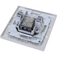 TV розетка MONO ELECTRIC Despina, проходная, универсальная, экран, серебро 102-212105-137