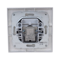 TV розетка MONO ELECTRIC Despina, проходная, универсальная, экран, серебро 102-212105-137