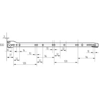 Роликовые направляющие MF RAL 9010, 500 мм, белые 3338v