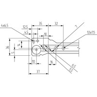 Роликовые направляющие MF RAL 9010, 500 мм, белые 3338v