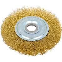 Щётка-крацовка латунированная для УШМ (150х22.2 мм; Мягкая) Orientcraft CIR015063320