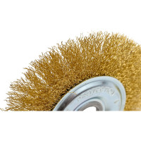 Щётка-крацовка латунированная для УШМ (150х22.2 мм; Мягкая) Orientcraft CIR015063320