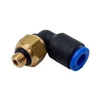 Фитинг L-образный 4 мм с наружной металлической резьбой M5 CDC Pneumatics PL 04M5