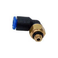 Фитинг L-образный 4 мм с наружной металлической резьбой M5 CDC Pneumatics PL 04M5