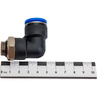 Фитинг L-образный 16 мм с наружной металлической резьбой G3/8" CDC Pneumatics PL 16G03