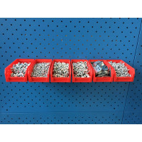 Настенный органайзер СТЕЛЛА-ТЕХНИК 6 ящиков V-1, V-1-650-красный