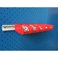 Настенный органайзер СТЕЛЛА-ТЕХНИК 6 ящиков V-1, V-1-650-красный