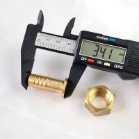 Наконечник латунный с подвижной гайкой внутренняя резьба 1/2 х елочка 12 мм + хомут Профитт 4823426