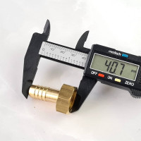 Наконечник латунный с подвижной гайкой внутренняя резьба 1/2 х елочка 12 мм + хомут Профитт 4823426