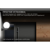 Уличный светильник-шар APEYRON с основанием, 250мм НТУ11-60-252