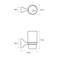 Держатель со стаканом Bath Plus PRIME PR-9906