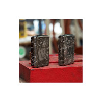 Зажигалка Zippo Armor Wicca Design с покрытием Black Ice, латунь/сталь, чёрная, 38x13x57 мм 49689
