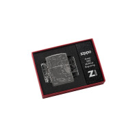 Зажигалка Zippo Armor Wicca Design с покрытием Black Ice, латунь/сталь, чёрная, 38x13x57 мм 49689