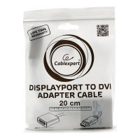 Переходник Cablexpert DisplayPort DVI 20M/29F цифровая передача 10см белый A-DPM-DVIF-002-W