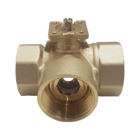 Трехходовой шаровой кран TECHNO 3040B латунный, под привод DN40, G1 1/2, КVS 40.0 640340-2