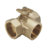 Трехходовой шаровой кран TECHNO 3040B латунный, под привод DN40, G1 1/2, КVS 40.0 640340-2