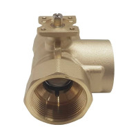 Трехходовой шаровой кран TECHNO 3040B латунный, под привод DN40, G1 1/2, КVS 40.0 640340-2