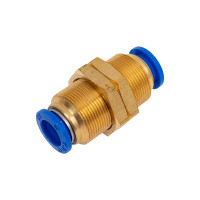 Цанговое проходное соединение 10 мм CDC Pneumatics PMM 10N