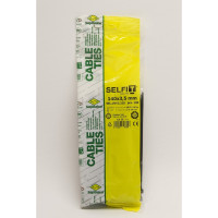 Стяжки SapiSelco УФ-стойкие, самозатухающие, черного цвета, 3.5x140 мм, полиамид 6.6, уп. 100 шт. SEL.UVV2.210