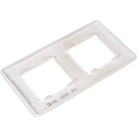 Рамка для розеток и выключателей ЭРА Серия 12 12510215 на 2 поста, Сатин, перламутр Б0052518