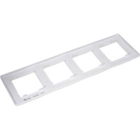 Рамка для розеток и выключателей ЭРА Серия 12 12510415 на 4 поста, Сатин, перламутр Б0052538