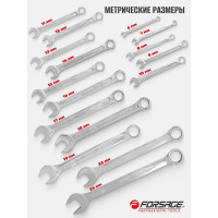 Набор комбинированных ключей Forsage 16пр. на полотне F-5161P(10354)