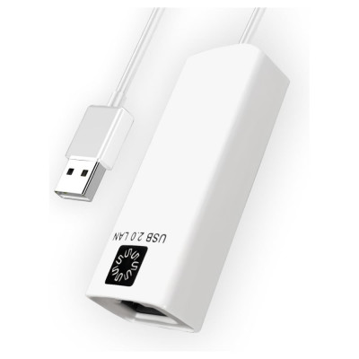 Сетевая карта USB2.0 RJ45 5bites 100мегабит, белый, 10см UA2-45-02WH