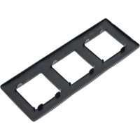 Рамка для розеток и выключателей ЭРА Серия 12 12510312 на 3 поста, сатин, графит Б0052525