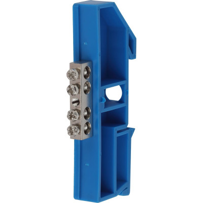 Шина ЭРА N "Ноль" NO-222-83-1 на DIN-изоляторе ШНИ-6x9-4 никелированная Д-Синий Б0044132